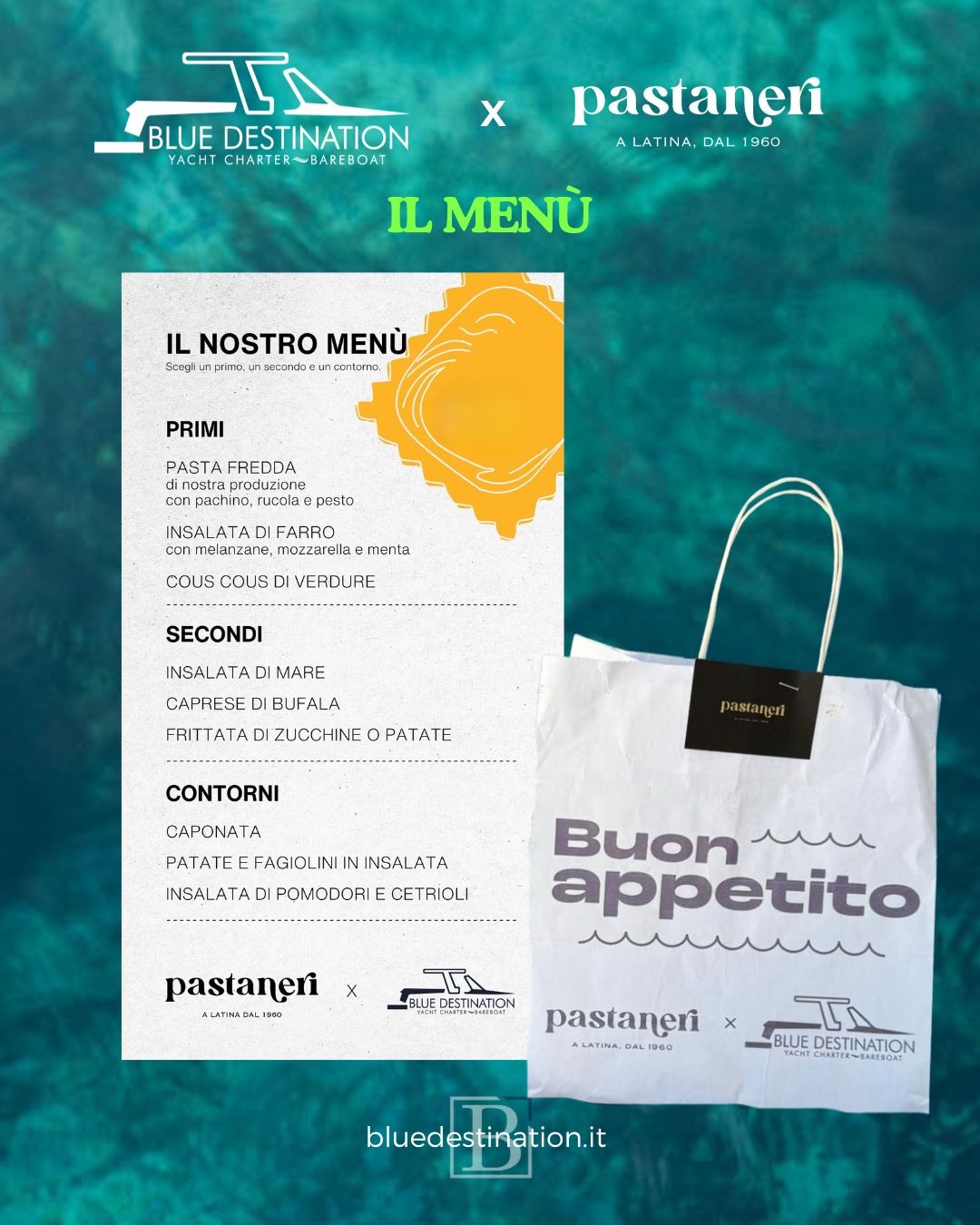 I Menù di Pastaneri per Blue Destination